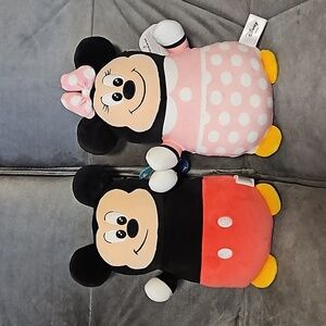 NWT Disney's MICKEY & MINNIE Mouse Hugmee Squishmallows Plush Set - 10in.